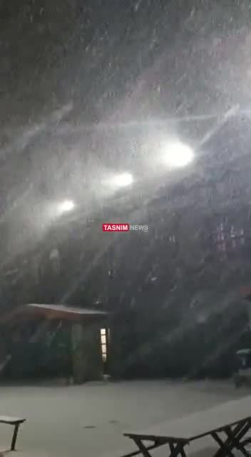 ببینید| بارش برف شدید در تهران