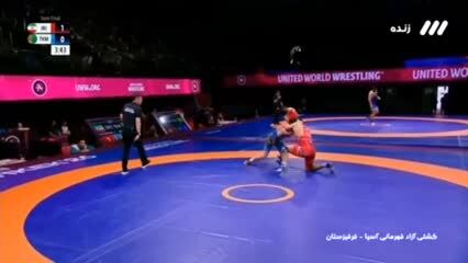 ببینید| کشتی کامران قاسمپور در نیمه‌نهایی آسیا