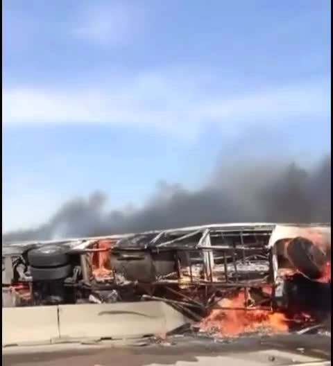 ببینید| ۳۵ کشته و زخمى به دلیل تصادف در جنوب عراق
