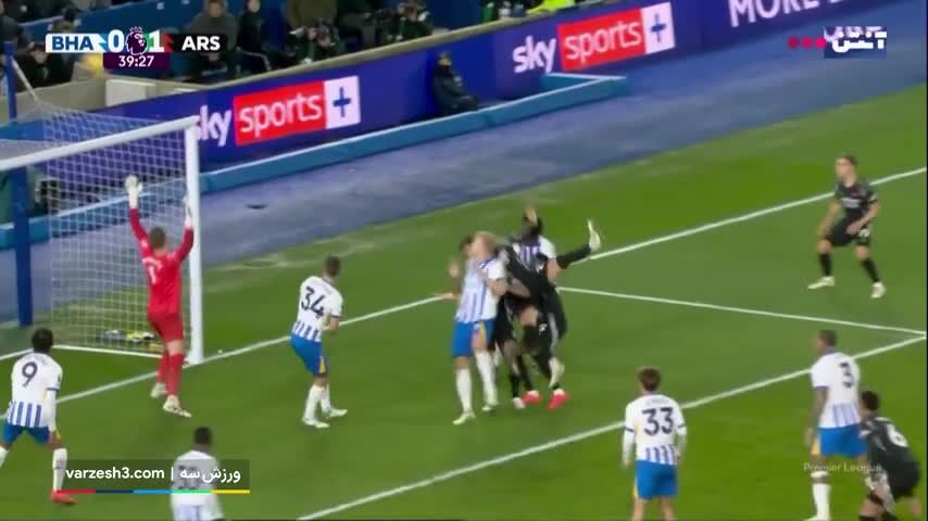 خلاصه بازی برایتون 1-1 آرسنال