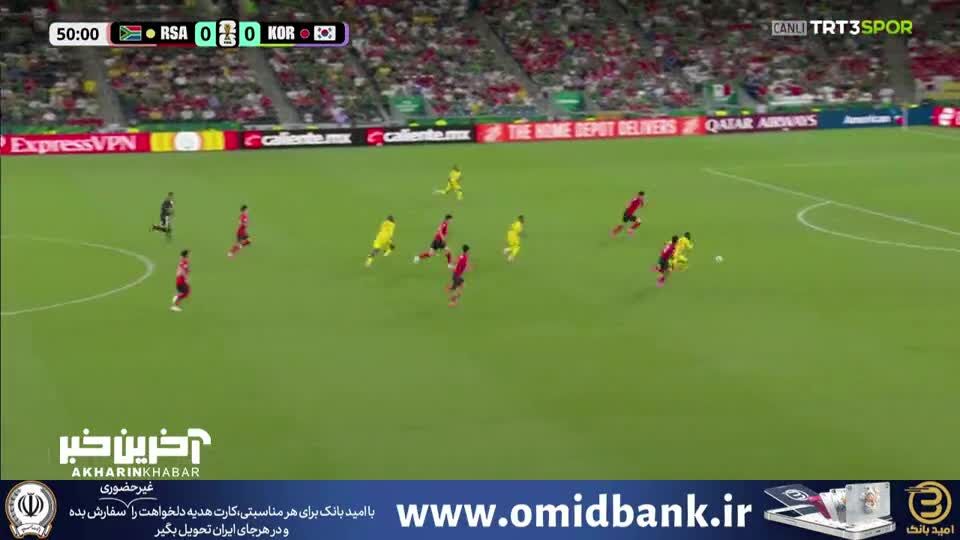 جام جهانی 2026؛ خلاصه بازی کره جنوبی 0 آفریقای جنوبی 1