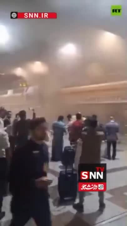  ببینید| آتش‌سوزی در فرودگاه بین‌المللی لاهور