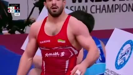 ببینید| کشتی کامران قاسمپور برابر حریف ژاپنی