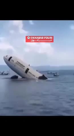 ببینید| اولین ویدئو از سقوط هواپیمای حجاج در راه عربستان؛ دریای سرخ جان حاجیان را گرفت + ویدئو