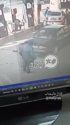ببینید| آتش سوزی هولناک در پمپ‌بنزین بابل