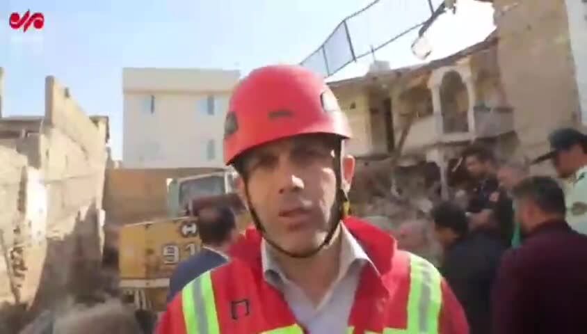 ببینید| گزارش آتش‌نشانی از ریزش آوار در قیام‌دشت 