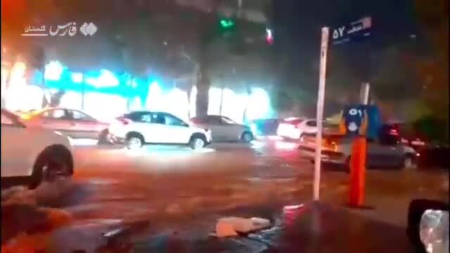 ببینید| رگبار باران باعث آب‌گرفتگی خیابان‌ها در گرگان شد