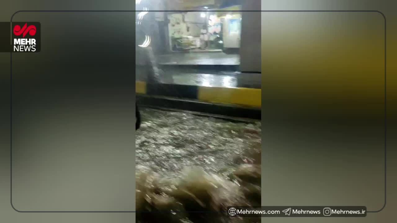 ببینید| آب‌گرفتگی گسترده در معابر گرگان پس از بارندگی