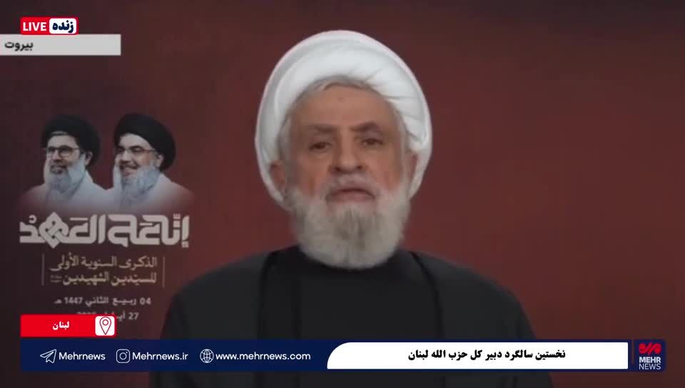 ببینید| شیخ نعیم‌ قاسم: ایستادگی رمز پایداری مقاومت در برابر فشارهاست