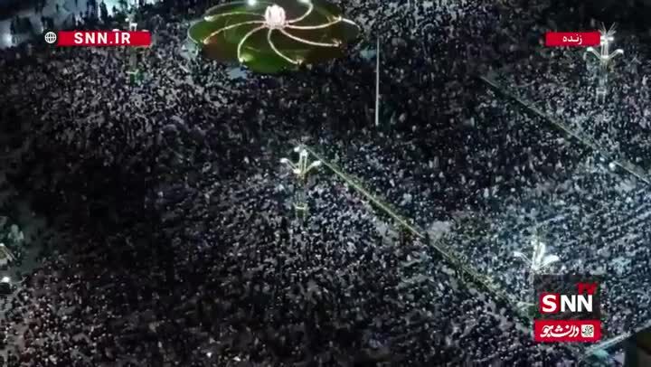 ببینید| تصاویر هوایی از حرم مطهر رضوی در شب قدر