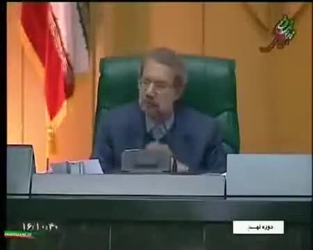 ببینید/ پاسخ تاریخی شهید لاریجانی به احمدی نژاد