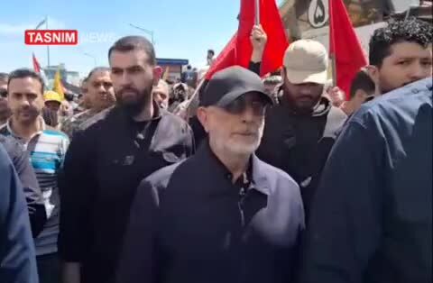 ببینید |  ویدئویی از حضور سردار قاآنی در راهپیمایی روز جهانی قدس با ظاهری متفاوت