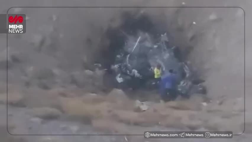 ببینید | اولین تصویر از محل سقوط بالگرد هلال احمر در اشترانکوه لرستان