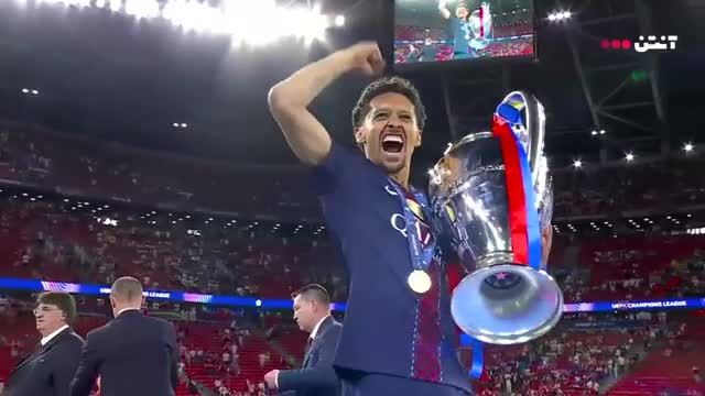 ببینید| جشن قهرمانی پاری سن ژرمن در لیگ قهرمانان اروپا