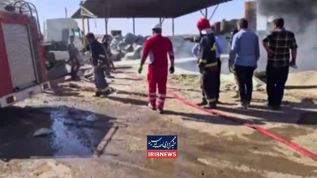 ویدئویی از آتش‌سوزی مرگبار امروز شهرک صنعتی جنت‌آباد ایوانکی